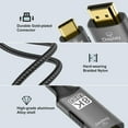thumbnail image 4 of 8K USB C to HDMI 2.1 Cable Adapter  8K60Hz  Type C to HDMI Cable for Thunderbolt 3 Compatible with MacBook Pro  for ipad pro  Laptop (8k60HZ usb c to hdmi,1m), 4 of 7
