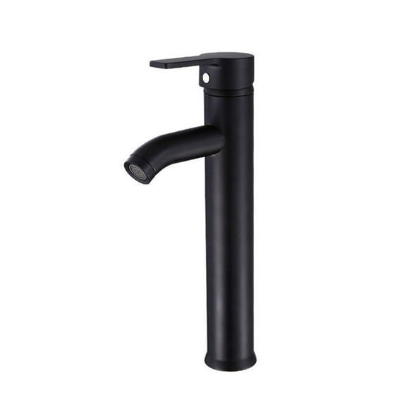 Sink faucet, black bathroom faucet, stainless steel sink faucet, stainless steel and black finish