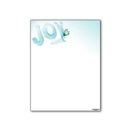 - Holiday Letterhead Paper - Snowman Joy Holiday Stationery - 80 Paper Sheets Per Pack