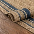thumbnail image 4 of Vipanth Exports Jute Rug Beige with Blue Line in Rectangle Shape, Area Rug for Home Decor (2x3 Feet), 4 of 5