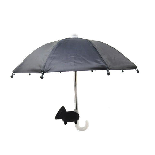 Phone Umbrella for Sun, Bracket Umbrella, Cute Mobile Phone Photo Visor Cover Sunshade(black)