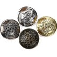 thumbnail image 4 of Botones decorativos de metal retro para traje o abrigo, cierre de costura, juego de 12, dorado, dorado, 15 mm, 4 of 4