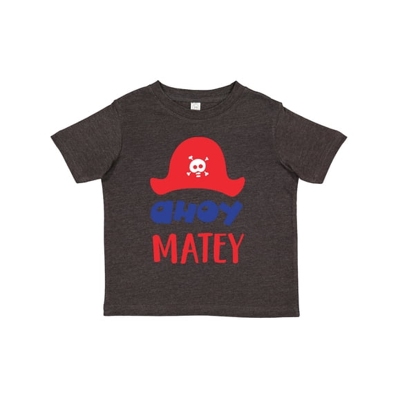 Inktastic Ahoy Matey, Pirate Hat, Skull and Bones, Pirates Boys or Girls Toddler T-Shirt