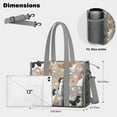 thumbnail image 5 of Teacher Tote Bag,Cavalier King Charles Spaniel Dog and Flower Teacher Utility Tote Bag,Large Work Tote Bags for Women with Multiple Pockets,Top Zipper Closure,13.8x10.6x6.7 Inch, 5 of 5