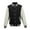 Jet Black/ White, variant on Just Hoods By AWDis JHA043 Men's 80/20 Heavyweight Letterman Jacket