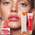 thumbnail image 1 of Lápiz labial voluminizador con extracto de fruta, aceite, bálsamo labial con color, brillo, hidratante, cambia de color, cuidado labial, pH no pegajoso, duradero, nutritivo, reparador, 17 ml de brillo, 1 of 7