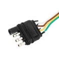thumbnail image 5 of Unique Bargains 4 Pin 32'' Trailer 4 Flat Wire Plug Hitch Light Trailer Wiring Harness Extender Male Female Connector for Tail Lights, 5 of 5
