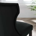 thumbnail image 4 of Side Dining Chair, Set of 2, Black, Velvet, Modern Contemporary, Kitchen Room Cafe Bistro Restaurant Hospitality, 4 of 9