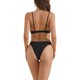 thumbnail image 3 of Conjuntos de bikini de mujer con tirantes ajustables y aros, 2 piezas, parte inferior triangular, trajes de baño, pequeño, negro, 3 of 5