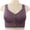 Purple, variant on Tumotour Front Open Bras For Women Lace Pattern Wireless Non-Steel Ring Push Up Breathable Bralette Underwear No-Slip Solid Color Plus Size Soft Comfortable Breastplate Comfy Soft Cotton Daily Bras