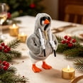 thumbnail image 2 of BingTong Desk Mini Goose Hoodie Costume,Goose Hoodie with Sunglasses & Gold Chain Decor,Goose Outfit for 7 Inch Tabletop Figurine Clothes,2-Dark Gray, 2 of 9