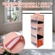 thumbnail image 4 of Organizador colgante de armario de 4 estantes, estantes de almacenamiento colgantes, estantes colgantes plegables para armario con cintas mágicas, rosa, 4 of 5