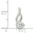 thumbnail image 2 of Sterling Silver Cz Pendant Chain Slide (16 X 6) Made In India qp2731, 2 of 2