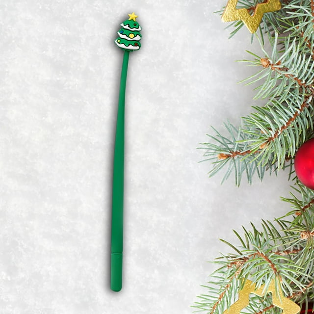 Zenithome 3ml Christmas Swinging Pen, Festive Rocking Gel Ink Pen for Smooth Writing, Novelty Holiday Stationery, Small Christmas Gift for Office & Home Use