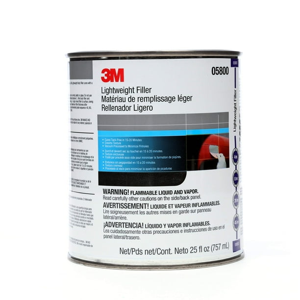 Body Filler 3M 05800, ligero, 1 litro, blanco, para automóviles