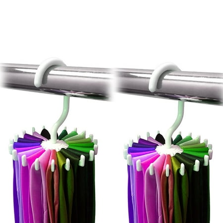 Ipow 2 Pack Mens Belt And Tie Rack For Closet Multipurpose Twirl Ipow 2 Pack Mens Belt And Tie Rack For Closet Multipurpose Twirl Storage Oragnizer Holder 4 White