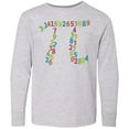 thumbnail image 3 of Inktastic Pi Numbers in Pi Symbol for Pi Day Long Sleeve Youth T-Shirt, 3 of 5