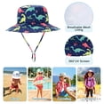 thumbnail image 5 of American Trends UPF 50+ Baby Boy Sun Hat Sun Protective Cute Wide Brim Summer Kids Beach Bucket Hats Toddler Sun Hats for Girl Navy Dinosaur M, 5 of 6
