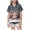 Grey, variant on Girls Christmas Pajama Set Holiday Themed Short Sleeve Button Down Top and Comfortable Shorts Cute Sleepwear for Kids Festive Family Matching Outfit