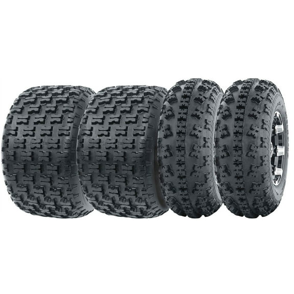 WANDA Set of 4 Sport ATV Tires AT 23x7-10 Front & 22x10-10 Rear /6PR