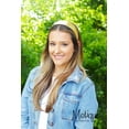 thumbnail image 2 of Motique Accessories Champagne 2 inch Wide Satin Hard Headband with No Teeth Head Band for Girls, 2 of 4