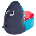 thumbnail image 6 of Posh Creations Bean Bag Chair, Soft Shark Lounger for Sitting, Reading, Kids, 2.5 ft,Blue, 6 of 6