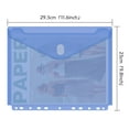 thumbnail image 5 of 11 Holes Clear Poly Envelope Binders Pocket Insert with Hook and Loop Closure Letter Size 10 Packs, 5 of 5