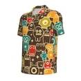 thumbnail image 4 of Wukai Robot and Monsters Men’s Polo Shirts,Quick-Dry Athletic Shirt,Classic Fit Shirts-Small, 4 of 8