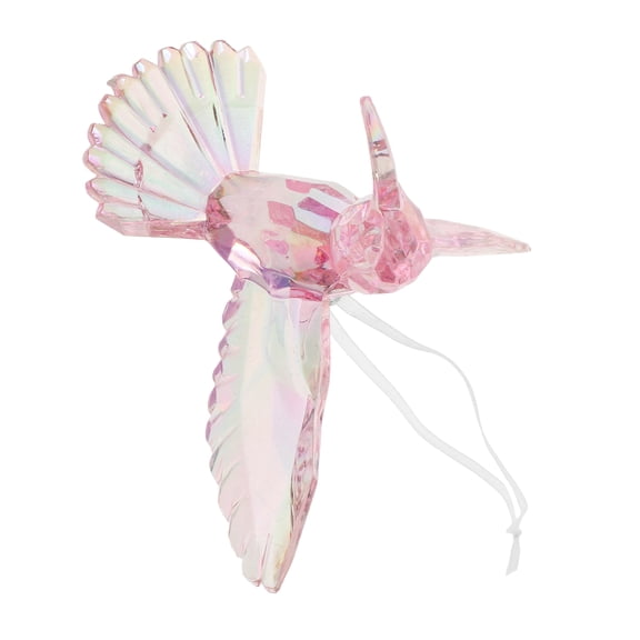 AURARMLET Iridescent Hummingbird Ornament Pink Acrylic Christmas Tree Decor