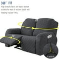 thumbnail image 6 of Eurhowing Recliner Sofa Slipcover for 2-Seater, Ultra-Stretch loveseat Couch Cover with Pockets, Anti-Scratch Furniture Protector, Dark Grey, 6 of 10