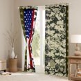 thumbnail image 3 of Castle Fairy Teens Adults Abstract Camouflage Black Out Curtains,USA Flag Curtains Pack of 2 (42x63 Each),Retro Vintage Bedroom Curtains,Super Cozy Room Decor, 3 of 6