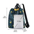 thumbnail image 3 of FORMRS Women's Travel Backpack Purse Anti-Theft Hidden Pockets Casual Shoulder Bag, Green Dragon Flowers, 3 of 7