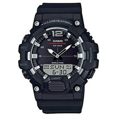 Casio Men's Analog-Digital World Time Watch, Black - HDC700-1AV