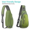 thumbnail image 3 of Bolsa tipo bandolera TITECOUGO ligera cruzada para mujeres y hombres verde militar, 3 of 6