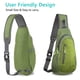thumbnail image 3 of Bolsa tipo bandolera TITECOUGO ligera cruzada para mujeres y hombres verde militar, 3 of 6