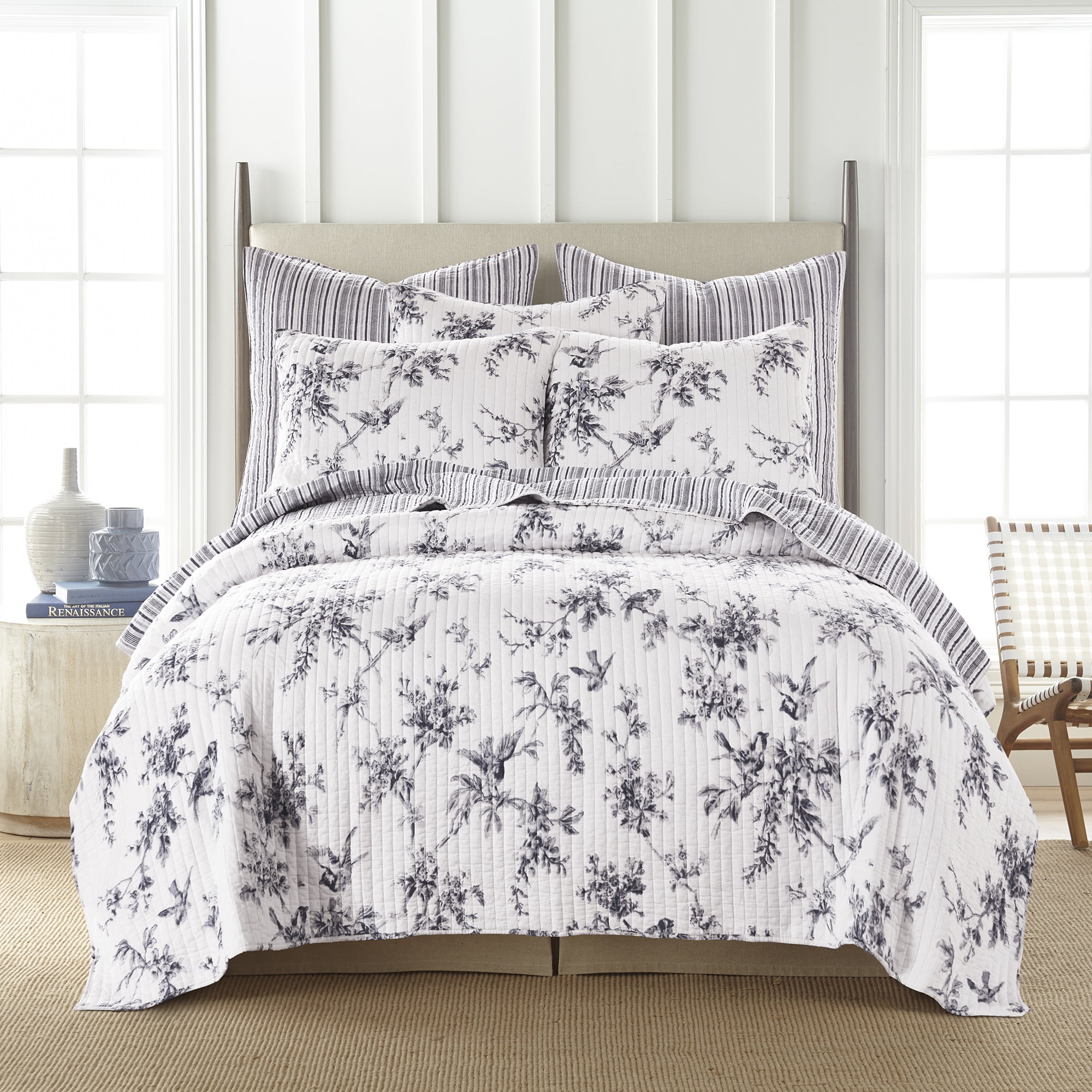 Levtex Home Avellino Grey Quilt Set Full/Queen Quilt (88x92in