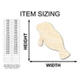 thumbnail image 2 of Unfinished Wood Cute Manatee Shape - Ocean Craft - up to 36" DIY 42" / 3/4", 2 of 4