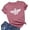 B-Purple Red, variant on VILOVE Women Breast Cancer Shirt Pink Ribbon Breast Cancer Awareness T-Shirts Casual Short Sleeve Tops