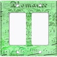 thumbnail image 6 of Metal Light Switch Plate Outlet Cover Green Music Sheet Wallpaper Damask MUS006, 6 of 13