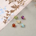 thumbnail image 3 of 100pcs Transparent Frosted Glass Links with Golden Tone Alloy Flower Daisy Spacer Beads and Brass Findings Round Mixed color 16x8x8mm Hole: 2mm DIY, 3 of 3