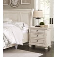 thumbnail image 3 of Traditional Style Bedroom 5pc Set Platform Storge King Bed Dresser Mirror Chest Nightstand Classic Wire-brushed White Finish, 3 of 7