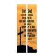 thumbnail image 2 of John 3:16 Sunset Cross Door Sticker - 30.3x78.7in Religious Bible Verse Peel and Stick Door Decal for Church & Home, 2 of 6