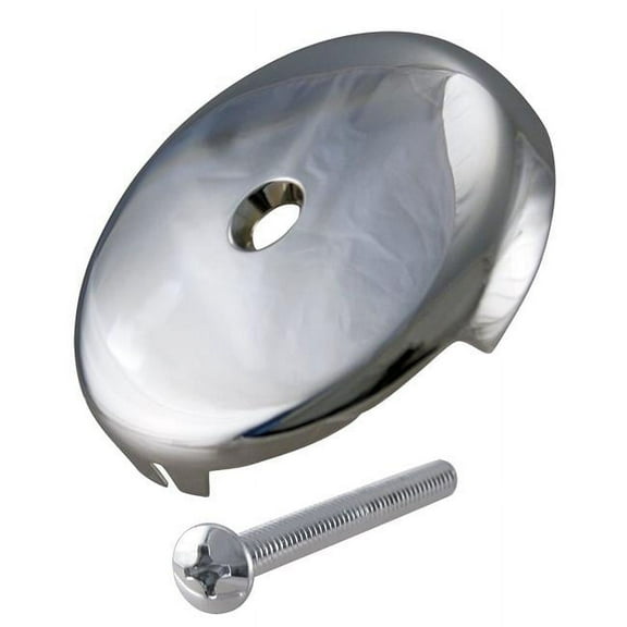 Westbrass 740Z-CP 1-Hole Overflow Bathtub Faceplate with Screw, Polished Chrome