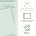 thumbnail image 5 of Noble Linens 4 Piece Solid Microfiber Bed Sheet Set, Mint, King, 5 of 10