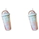 thumbnail image 3 of Toystoory Botella de agua de plástico arcoíris, opción elegante y duradera para el día a día, bonito regalo, taza con tapa de paja, azul azul claro 550m 2Conjunto, 3 of 6