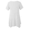thumbnail image 4 of LARACE Short Sleeve T-Shirts for Women Plus size Tops V-Neck Tunic Tops for Leggings White 2X, 4 of 9