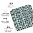 thumbnail image 3 of Zufioo PUG HEAD And Flower Print Leather Coaster Set, Decorative PVC Coasters 4-pack - Scald and Stain-resistant, Suitable for Home, Cafes, Restaurants-Square, 3 of 6