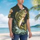 thumbnail image 3 of Fotbe Largemouth Bass jumps out of water Camisa Hawaiana para Hombre Unisex – Camisa Casual de Verano con Botones de Manga Corta de Algodón y Lino,Large, 3 of 7