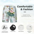 thumbnail image 5 of Haiem Turtle and Sea Life Mens Swim Trunks with Compression Liner 2 in 1 Swimming Shorts Stretch Swimwear Quick Dry,Board Shorts-XX-Large, 5 of 9