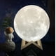 thumbnail image 1 of Lámpara de luna Luz de luna Luz de noche de luna Lámpara de luna personalizada para dormitorio Lámpara de luna impresa en 3D Regalo de cumpleaños para ella 15 cm 3 colores, 1 of 5